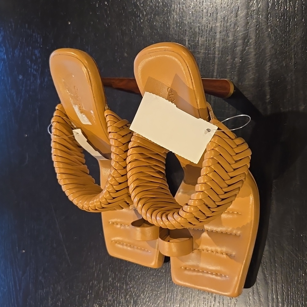 NWT! Gia/RHW Woven Leather Slides/Mules 36.5 - Picture 3 of 6